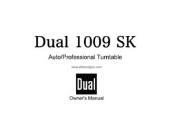 Thumbnail DUAL 1009SK TURNTABLE OWNERS MANUAL