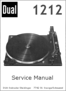 Thumbnail DUAL 1212 TURNTABLE SERVICE MANUAL