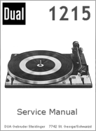 Thumbnail DUAL 1215 TURNTABLE SERVICE MANUAL