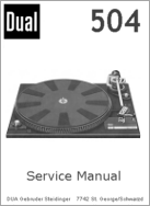 Thumbnail Dual 504 TURNTABLE SERVICE MANUAL