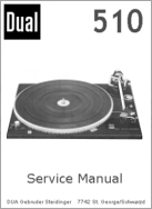 Thumbnail Dual 510 TURNTABLE SERVICE MANUAL