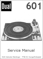 Thumbnail DUAL 601 TURNTABLE SERVICE MANUAL