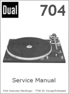 Thumbnail DUAL 704 TURNTABLE SERVICE MANUAL