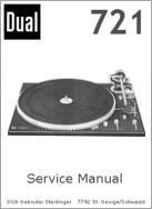 Thumbnail DUAL 721 TURNTABLE SERVICE MANUAL