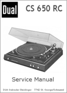 Thumbnail DUAL CS-650-RC TURNTABLE SERVICE MANUAL